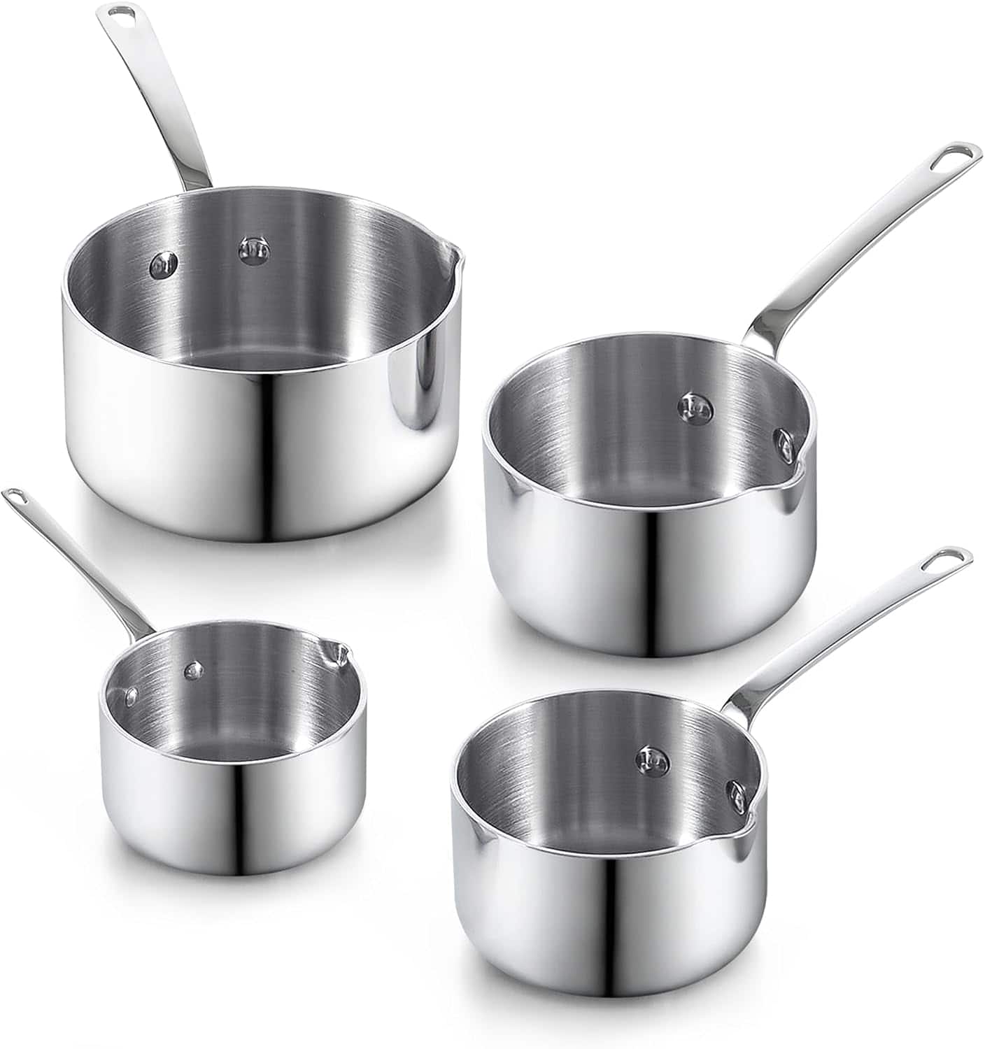 Cooks Standard - Multi-Ply Clad 4pcs Butter Warmer Set - stainless steel