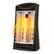 Front. Black+Decker - Infrared Quartz Tower Heater, 1500W Personal Space Heater with Adjustable Thermostat, 2 Heat Settings, BHTI06 - Black.
