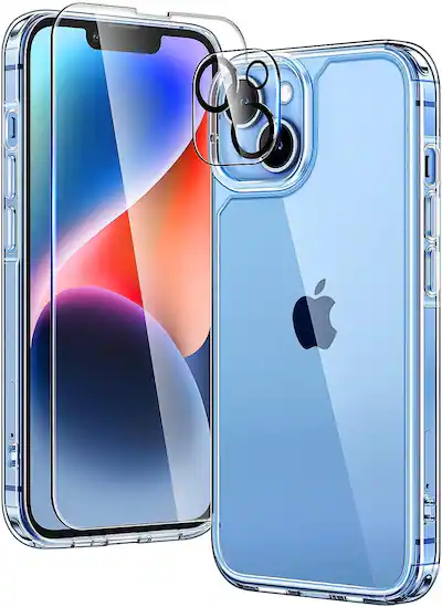 Entronix Case Heavy Duty Transparent Case Designed for Apple iPhone 14 with 1 Screen Protector and Camera Lens, Shockproof Dropproof Slim Case Clear Entronix Case Heavy Duty Transparent Case Designed for Apple iPhone 14 with 1 Screen Protector and Camera Lens, Shockproof Dropproof Slim Case Clear