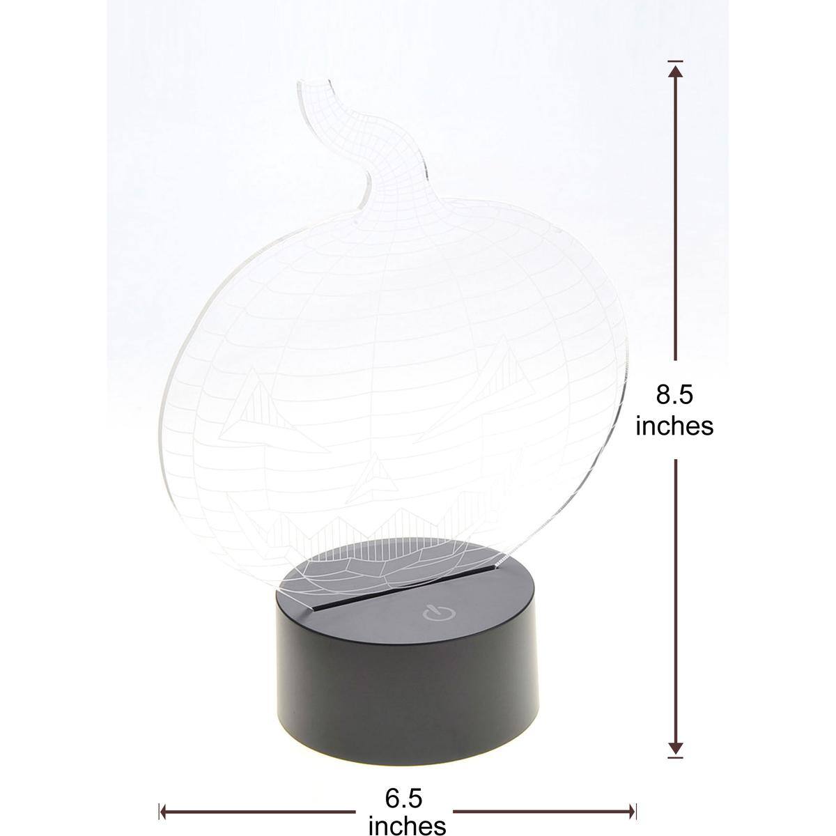 8.5 inches  
6.5 inches