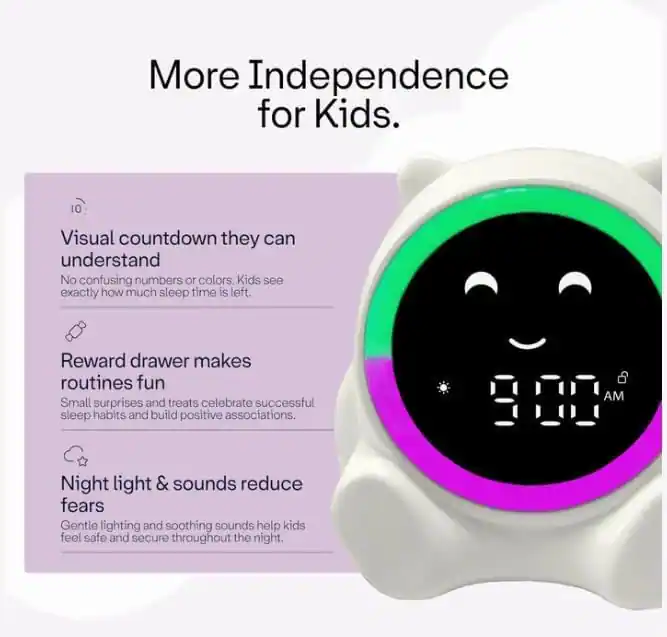 Amber Sporting Goods LIVEVIE Pali Kids Sleep Training Clock with Visual ...