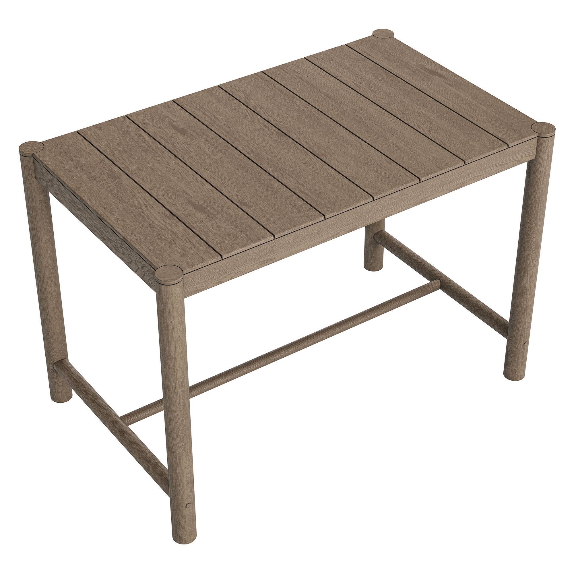 Alt View 4. Modway - Eleni Rectangle 56-Inch Outdoor Teak Wood Rectangular Bar Table by Modway - Weathered Gray Teak.