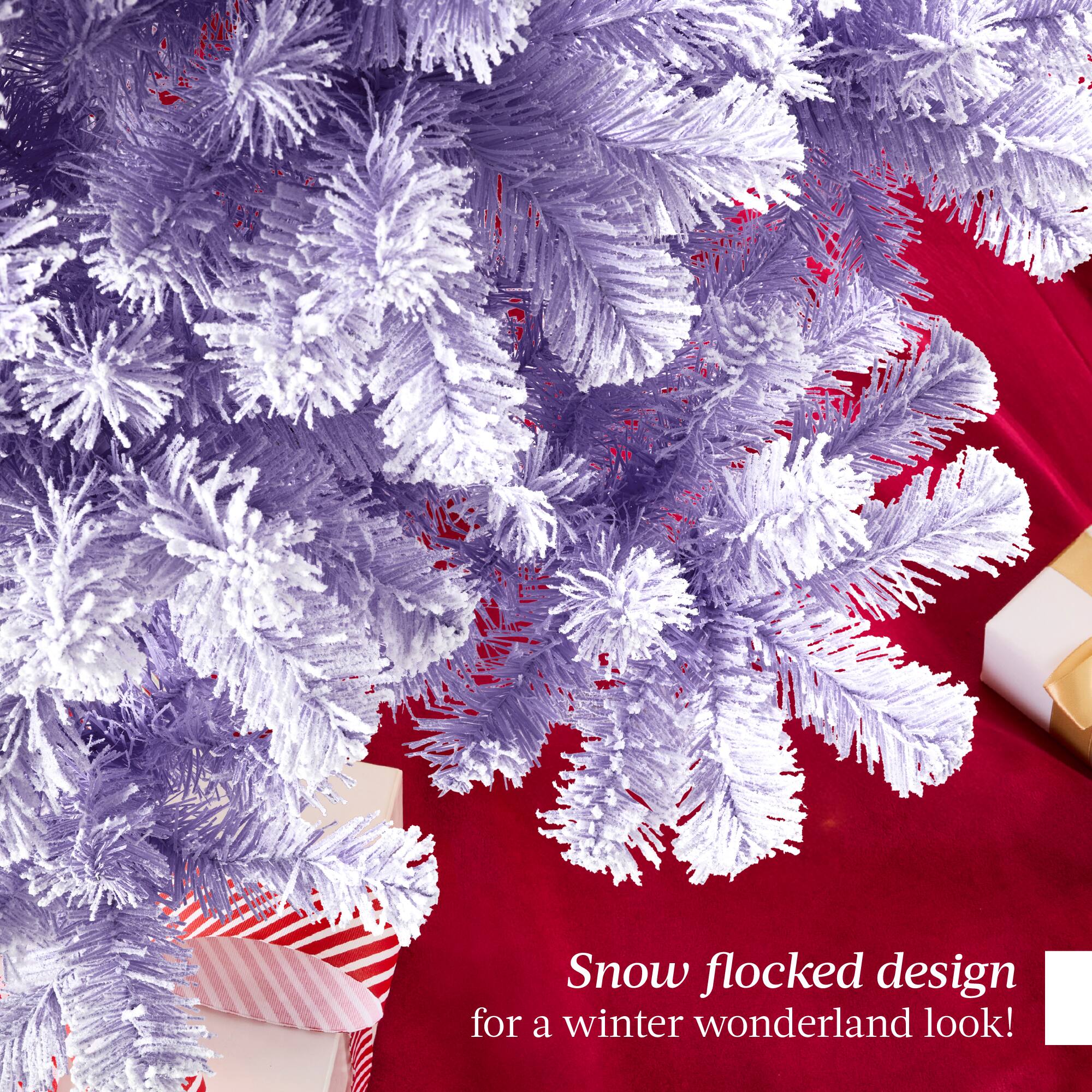 Snow flocked design for a winter wonderland look!