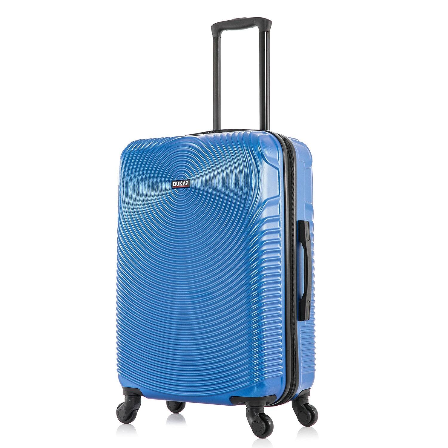 Front. DUKAP - Inception Lightweight Hardside Spinner Luggage 24" - BLUE.