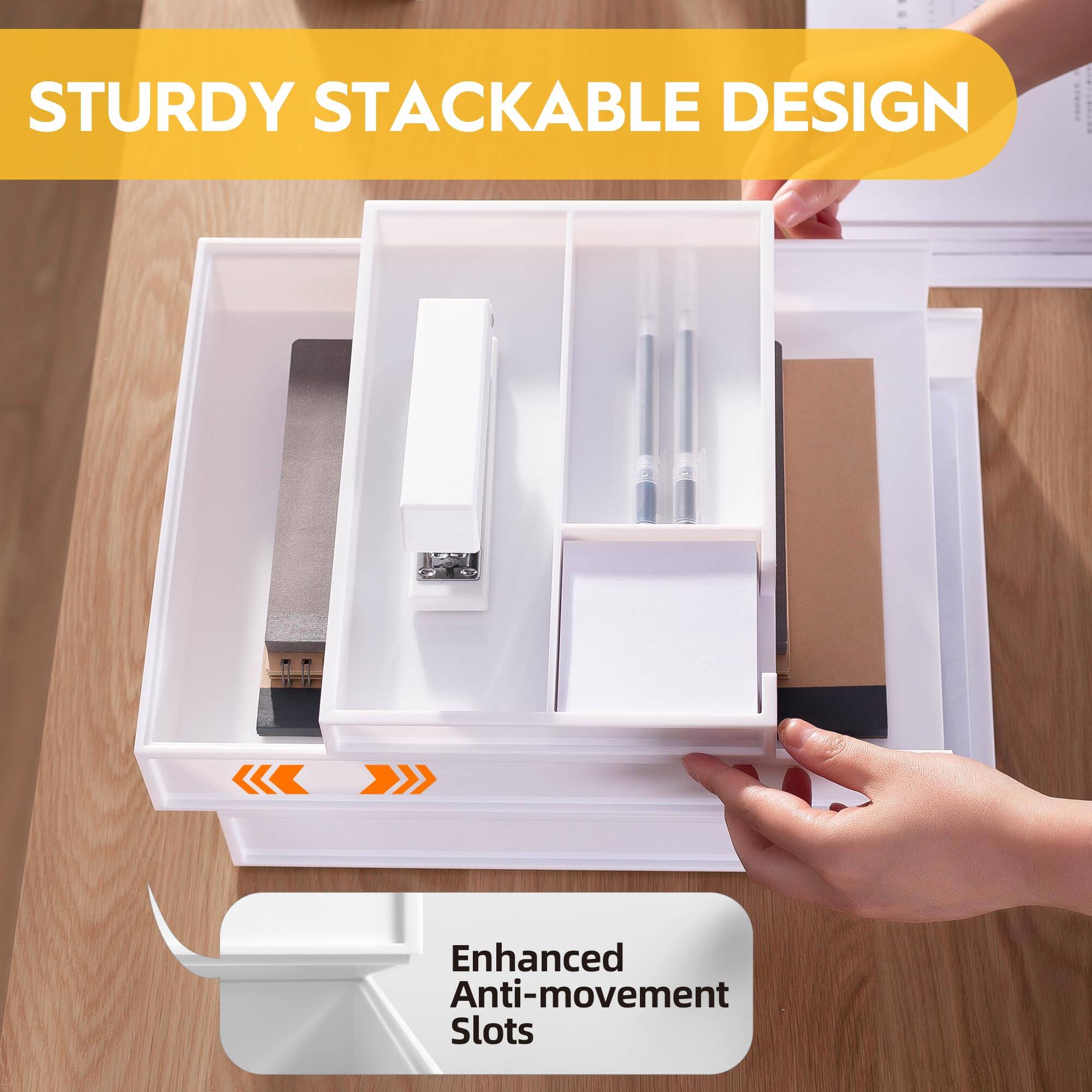 Dapper Styles 3 Tier Stackable Letter Tray Paper Organizer Desk For ...