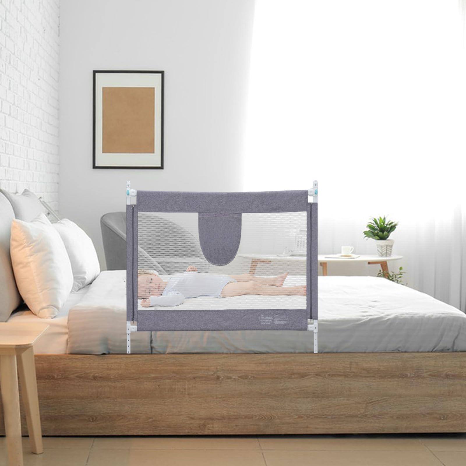 MAGICAL RUBS Bed Rails For 77'' Extra Long Adjustable Side Rail Guard ...