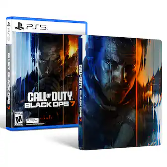 PS5 CALL-DUTY BLACK OPS 7. CALL OF DUTY. BLACK OPS 7. MATURE 17+. ESRB. INTERACTIVE ELEMENTS: PLAY ONLINE, SHARE CONTENT ONLINE. REQUIRES CONTENT DOWNLOAD.