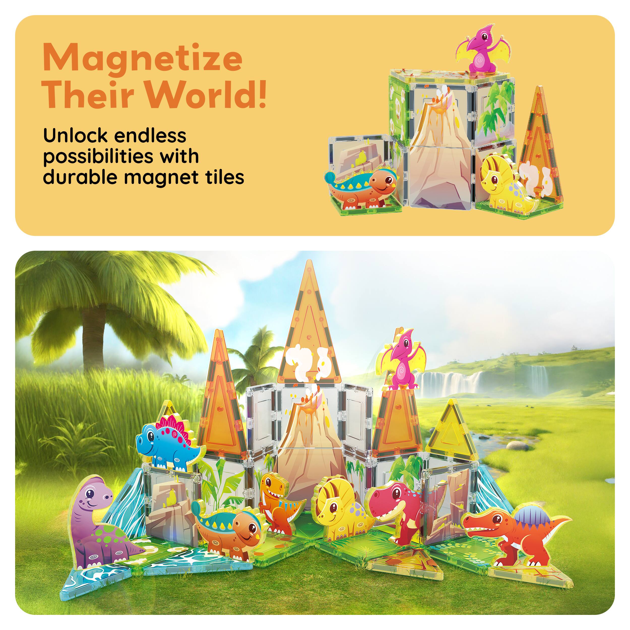 Magnetize Their World!  
Unlock endless possibilities with durable magnet tiles