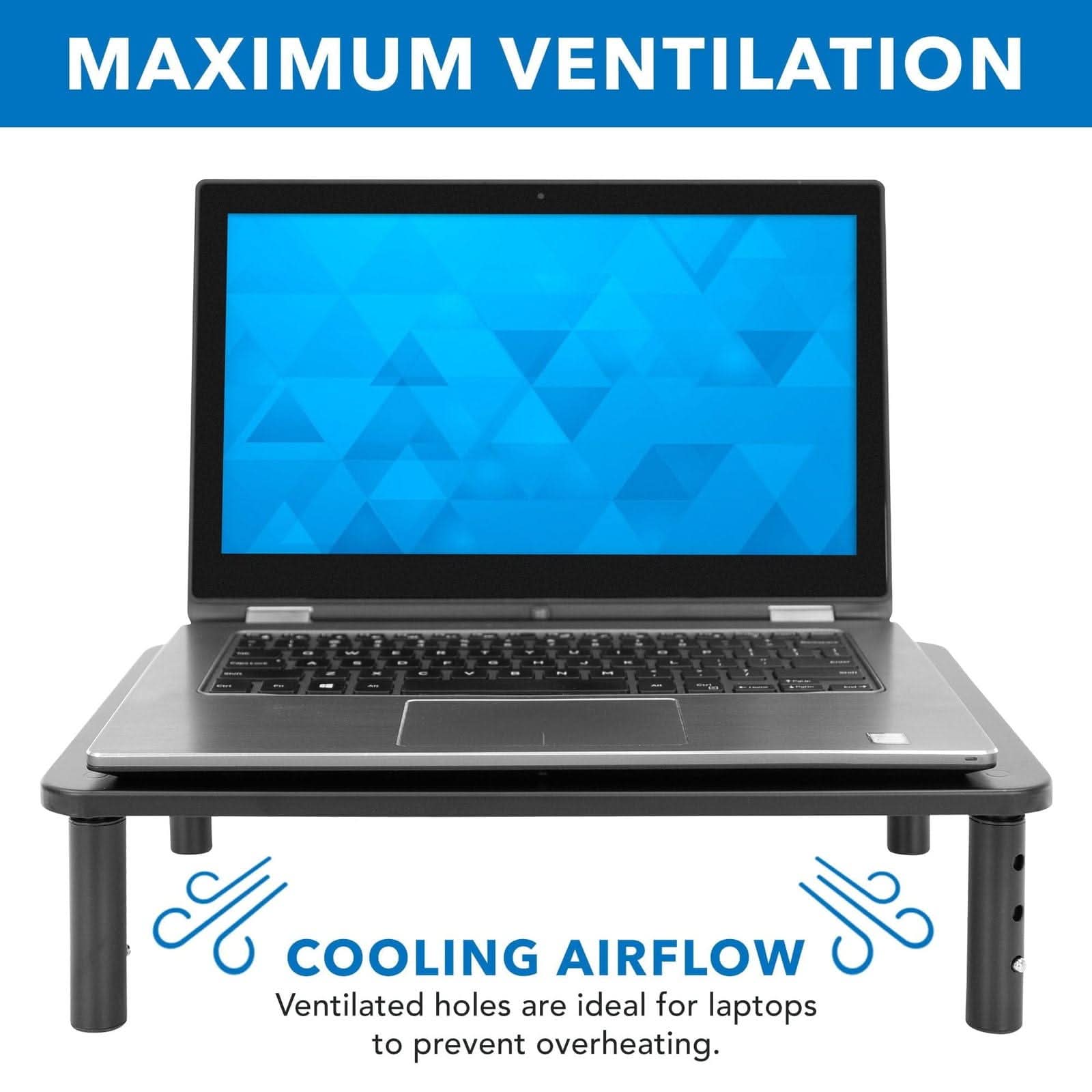 MAXIMUM VENTILATION

COOLING AIRFLOW
Ventilated holes are ideal for laptops to prevent overheating.