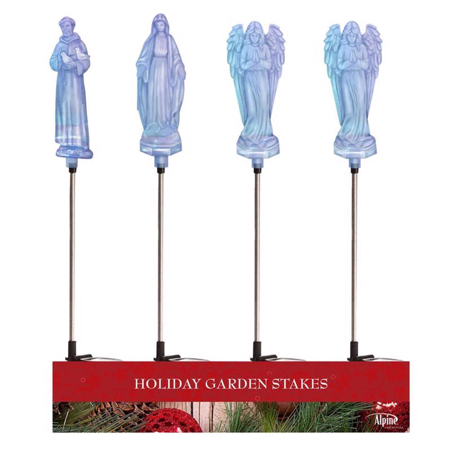 Alpine - LED St. Francis/Mary/Angel 34 in. Pathway Decor (Case of 20) - White