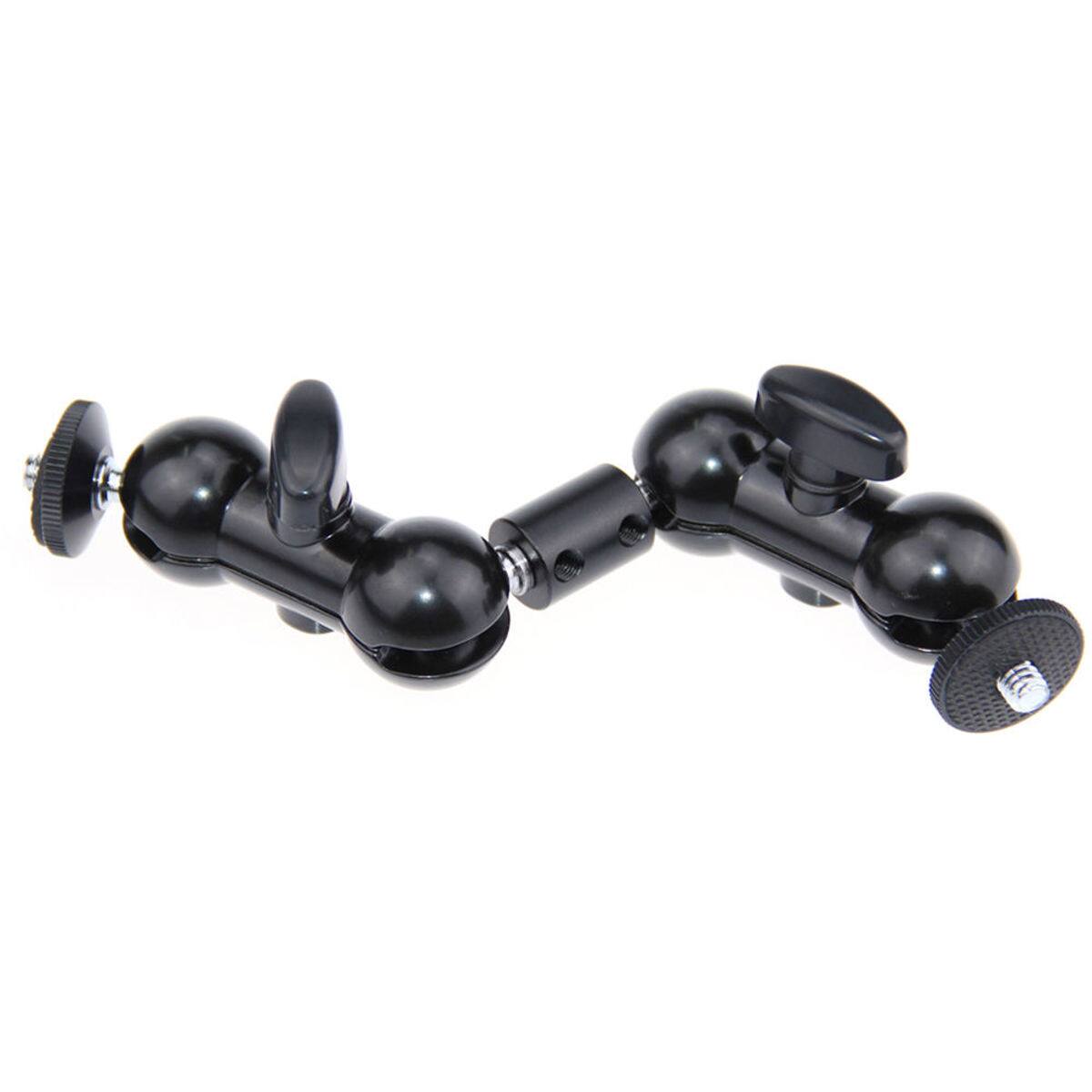 Front. CAMVATE - CAMVATE 7.5" 360 Degree Extension Arm with Ball Head Mounts, Black Knobs.