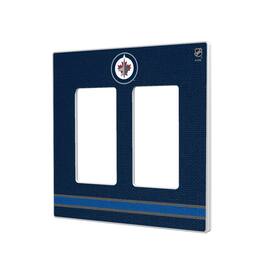 Keyscaper - Winnipeg Jets Double Rocker Lightswitch Plate - Multicolor