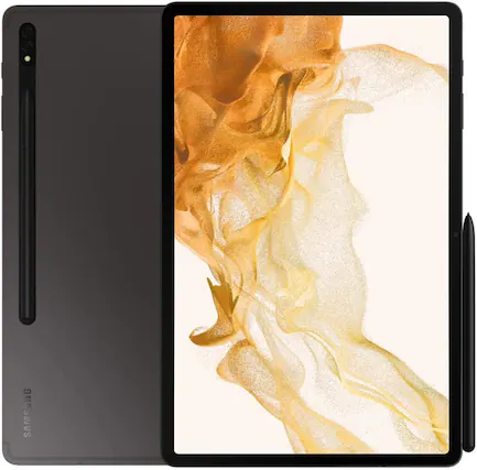 Front. Samsung - Galaxy Tab S8+ 5G X808U (WiFi/Unlocked) 128GB - Graphite.