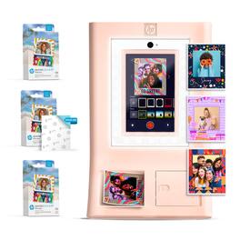 HP - Sprocket Photobooth 3x4" Printer Bundle, 300 Sheets - Pink