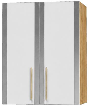 Front. AGA - AGA 24W x 36H x 13D Upper Cabinet - Oak - White - White.