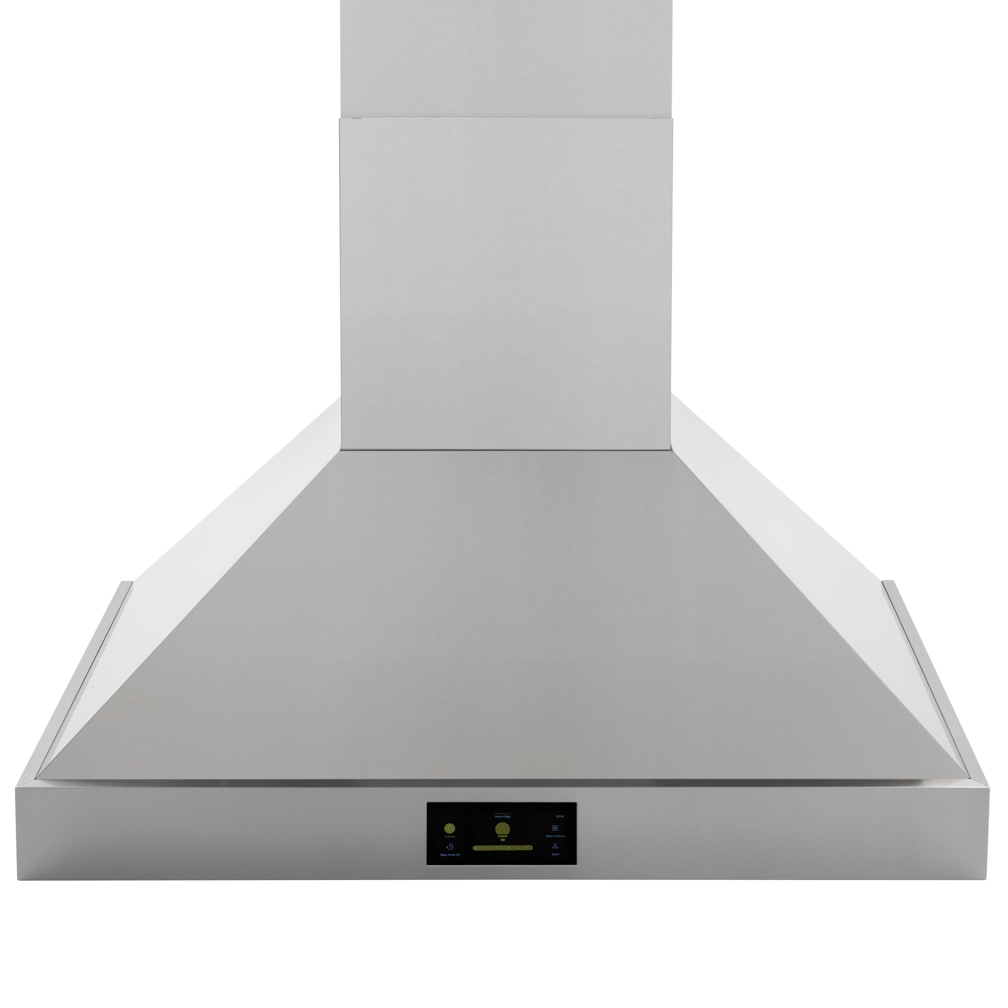Left. Induction Hardware - 48 Inch Range Hood, Professional Wall Mount Vent Hood, 1800 CFM, efficient DC-Motor, Ultra-Quiet Multi-Speed, LED Lights - Stainless Steel.