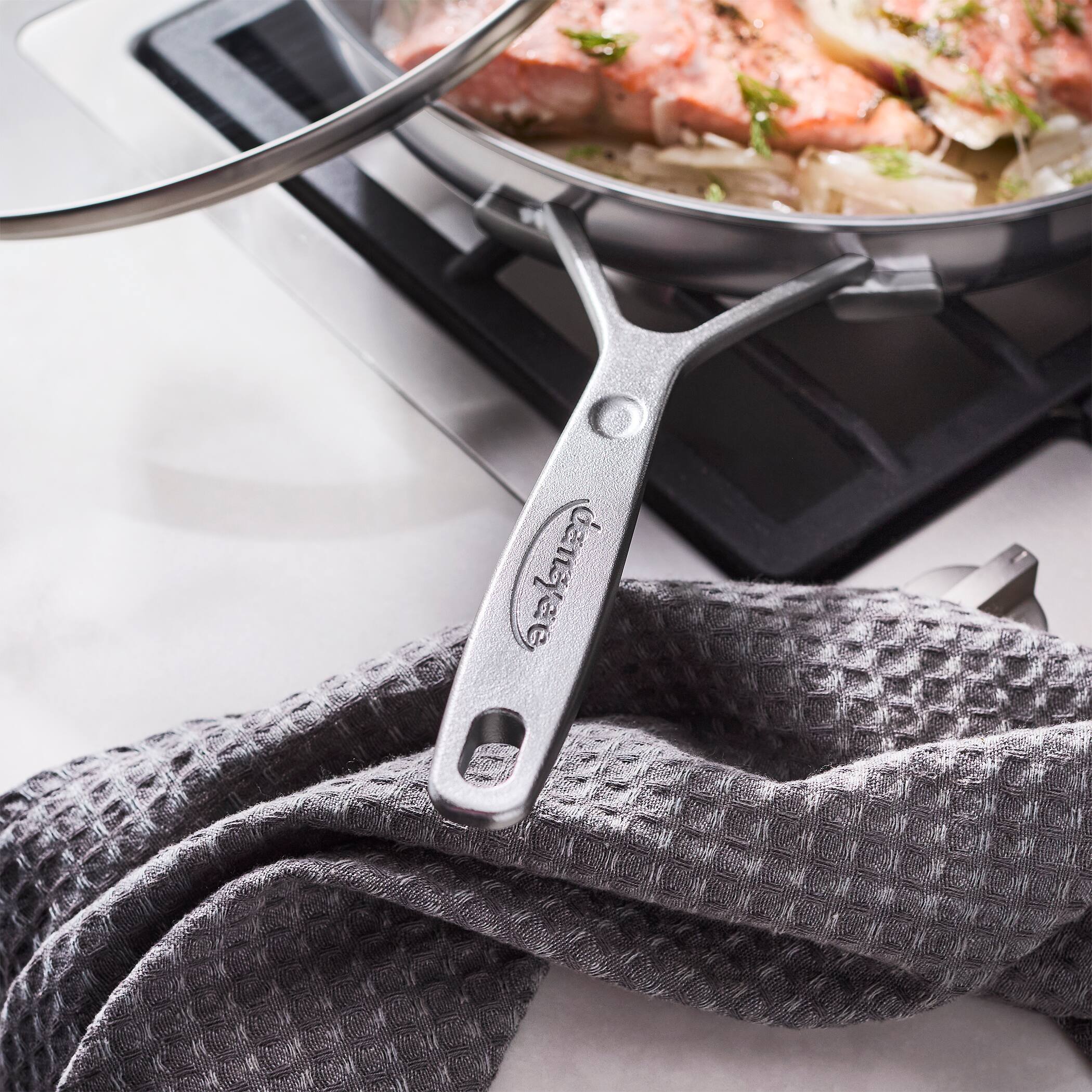 Alt View 4. Demeyere - Demeyere Industry 5, 11 Inch Fry Pan with Lid, 5 Ply Made in Belgium - Stainless Steel.