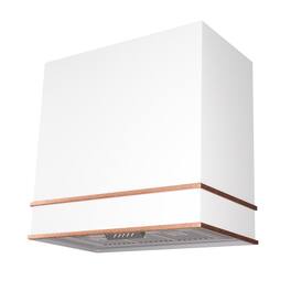 Akicon - 36 inches - Externally Vented - Wall Range Hood - White with Copper