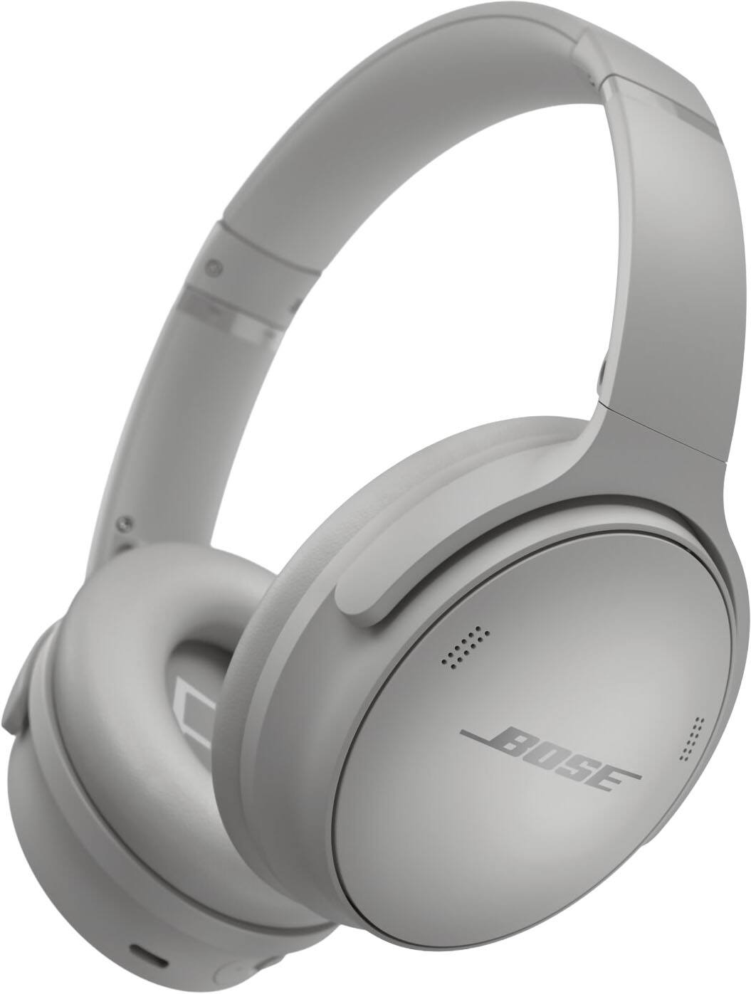 Angle. Bose - QuietComfort Wireless Noise Cancelling Over-the-Ear Bluetooth Headphones - Moonlight Gray.
