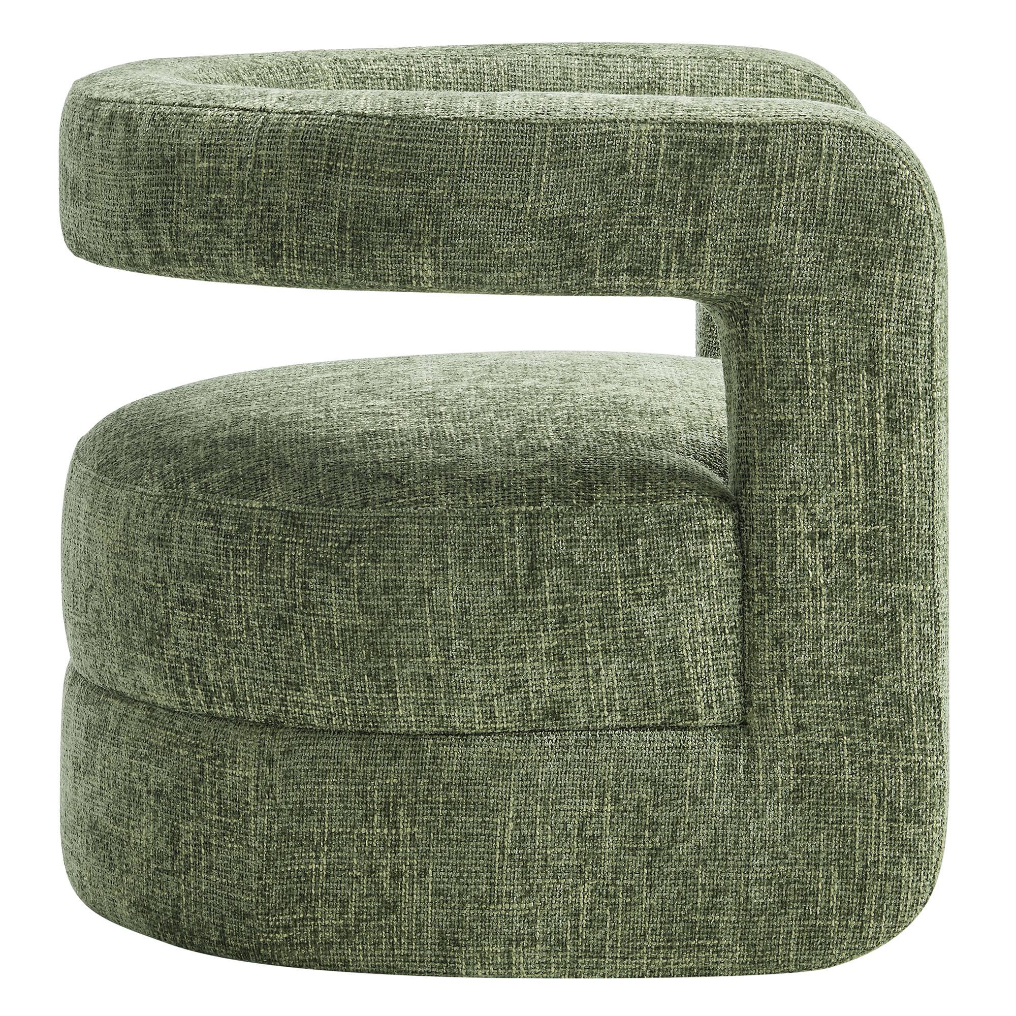Alt View 2. Modway - Jaylin Upholstered Chenille Accent Chair by Modway - Basil.