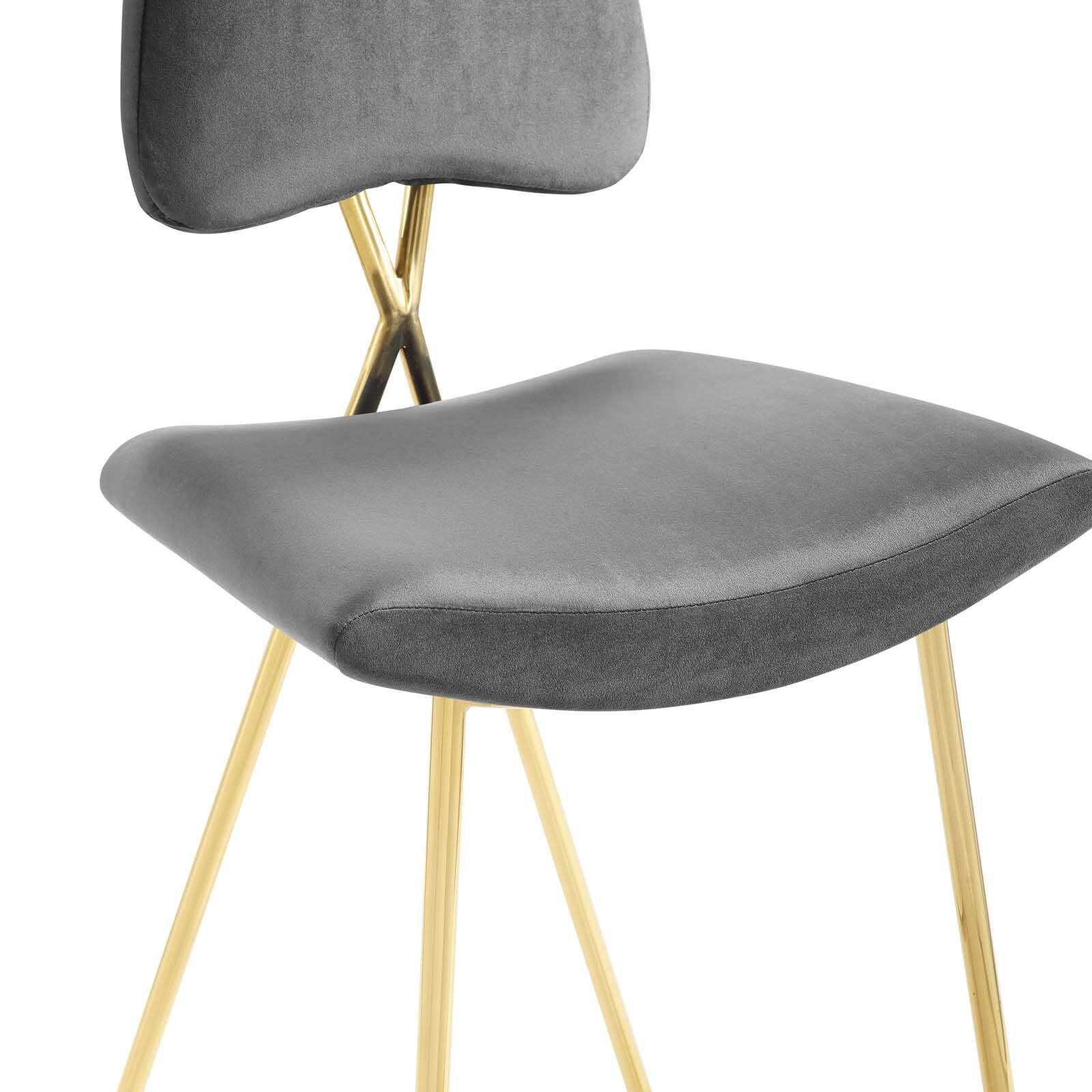 Alt View 5. Modway - Ponder Performance Velvet Counter Stool by Modway - Gray.