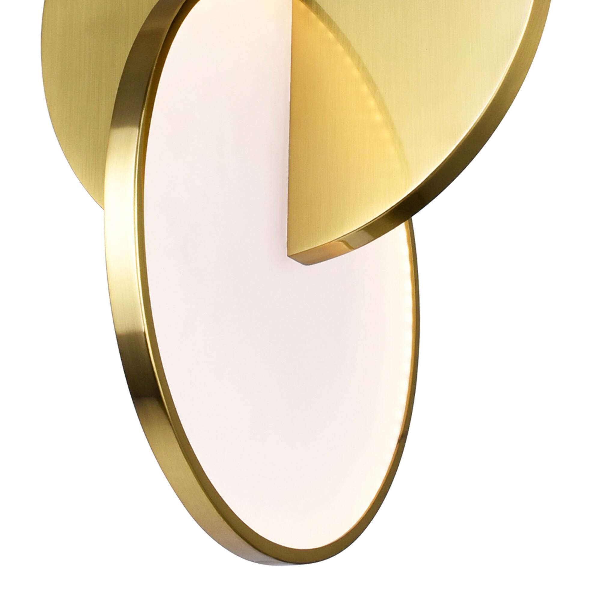 Back. CWI Lighting - Tranche LED Mini Pendant With Brushed Brass Finish - Brushed Brass.