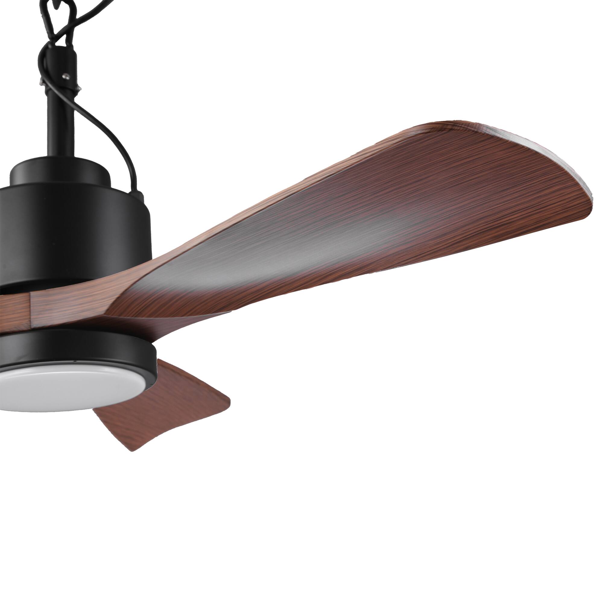 Alt View 6. Vaczon - 42 In. Traditional Waterproof Wet-Rated Outdoor Ceiling Fan with Light, Remote and App Control - Brown.