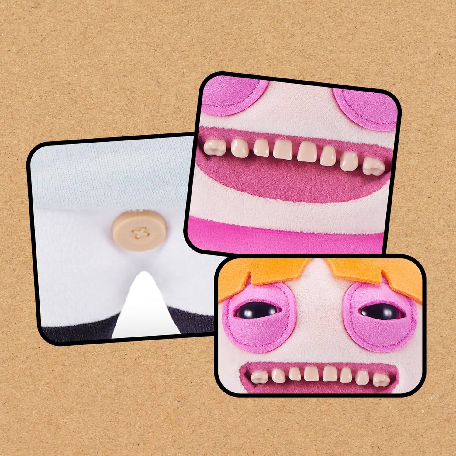 Alt View 5. Fuggler - Zuru Fuggler Powerpuff Girls Blossom Funny Ugly Monster Plush Toy 9 Inch - Pink.