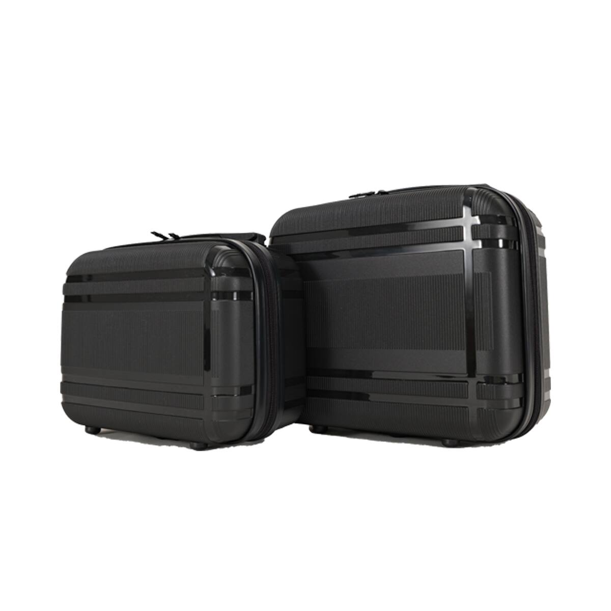 Alt View 2. APRILSOUL - Expandable Hard Shell Luggage Set with Rotating Wheels suitable for carry on - Black.