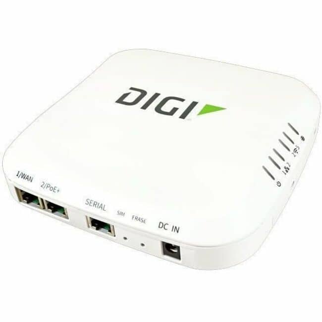 Digi International - Digi EX50 Wi-Fi 6 IEEE 802.11 a/b/g/n/ac/ax 2 SIM Cellular, Ethernet Wireless Router - 5G - LTE Advanced Pro, HSPA+ - Black