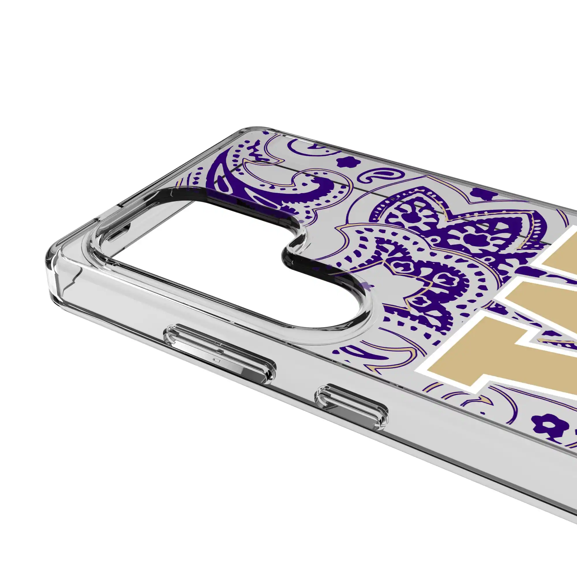 Alt View 2. Keyscaper - Washington Huskies Paisley Galaxy Clear Case - S24 - Multicolor.