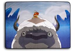 Surreal Entertainment - Avatar: The Last Airbender Aang and Appa Fleece Throw Blanket | 45 x 60 Inches - Blue
