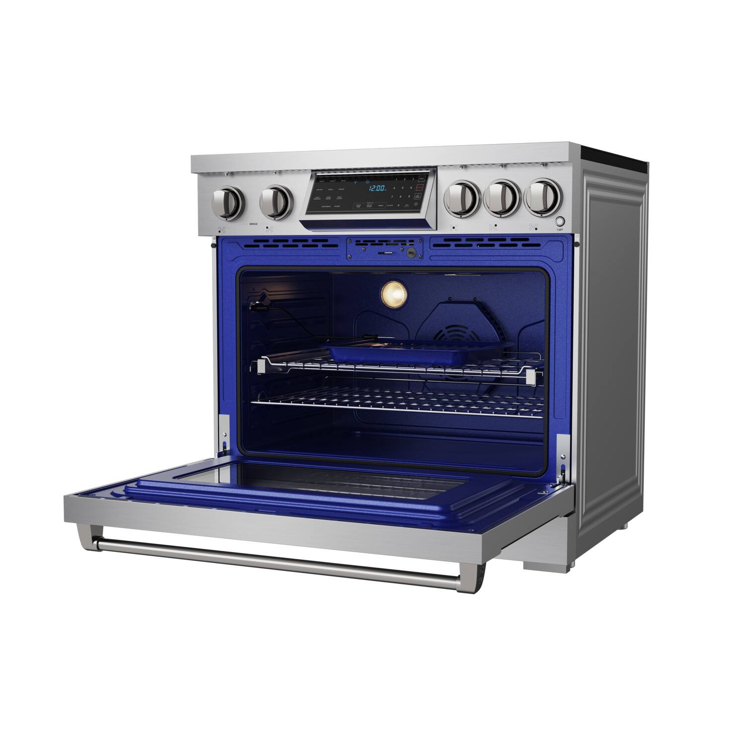Alt View 2. Thor Kitchen - Gordon Ramsay Series by Thor Kitchen 6.0 Cu. Ft Freestanding Induction Range - Stainless steel.