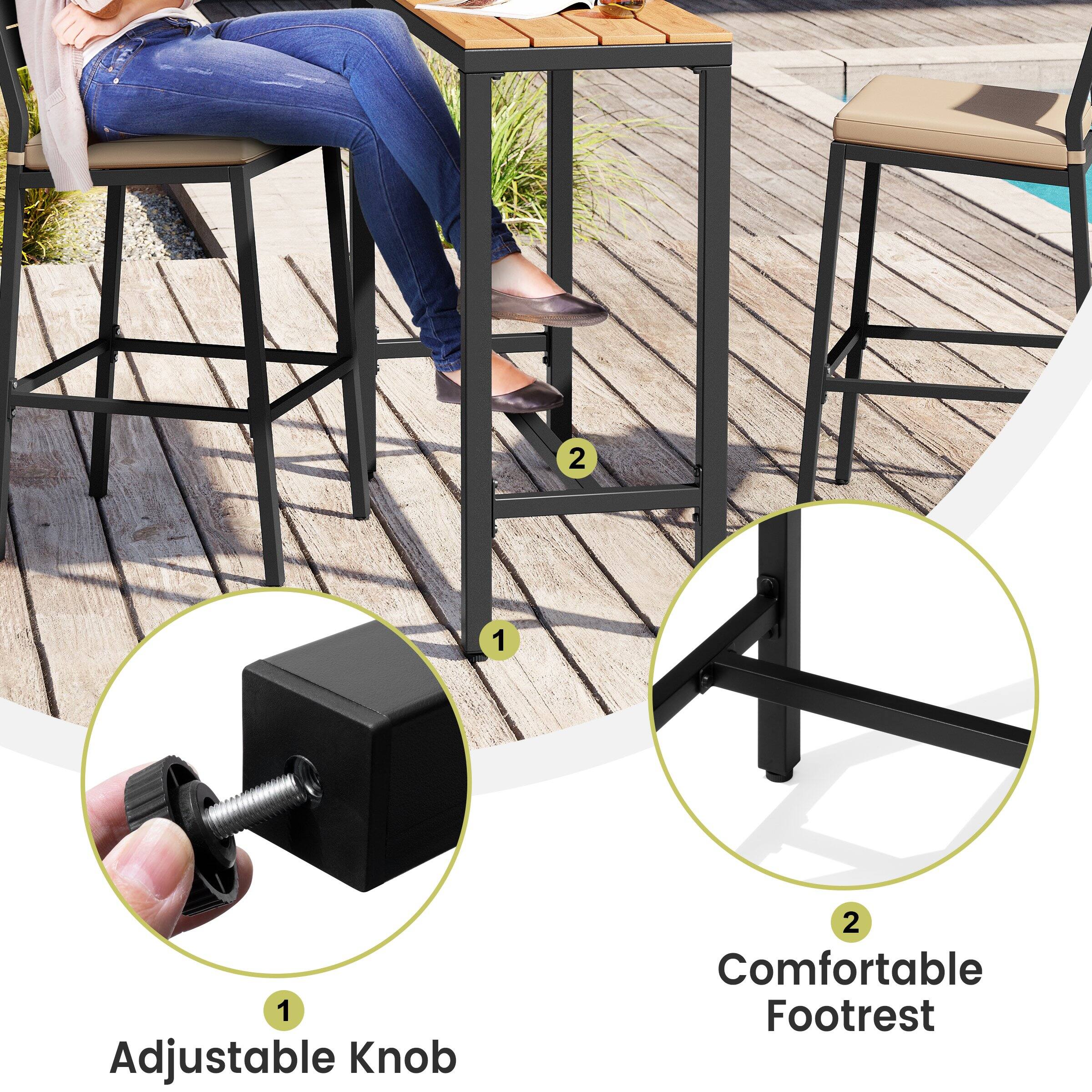 1. Adjustable Knob

2. Comfortable Footrest