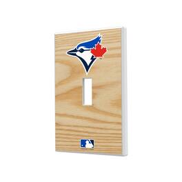 Keyscaper - Toronto Blue Jays Baseball Bat Design Single Toggle Light Switch Plate - Multicolor