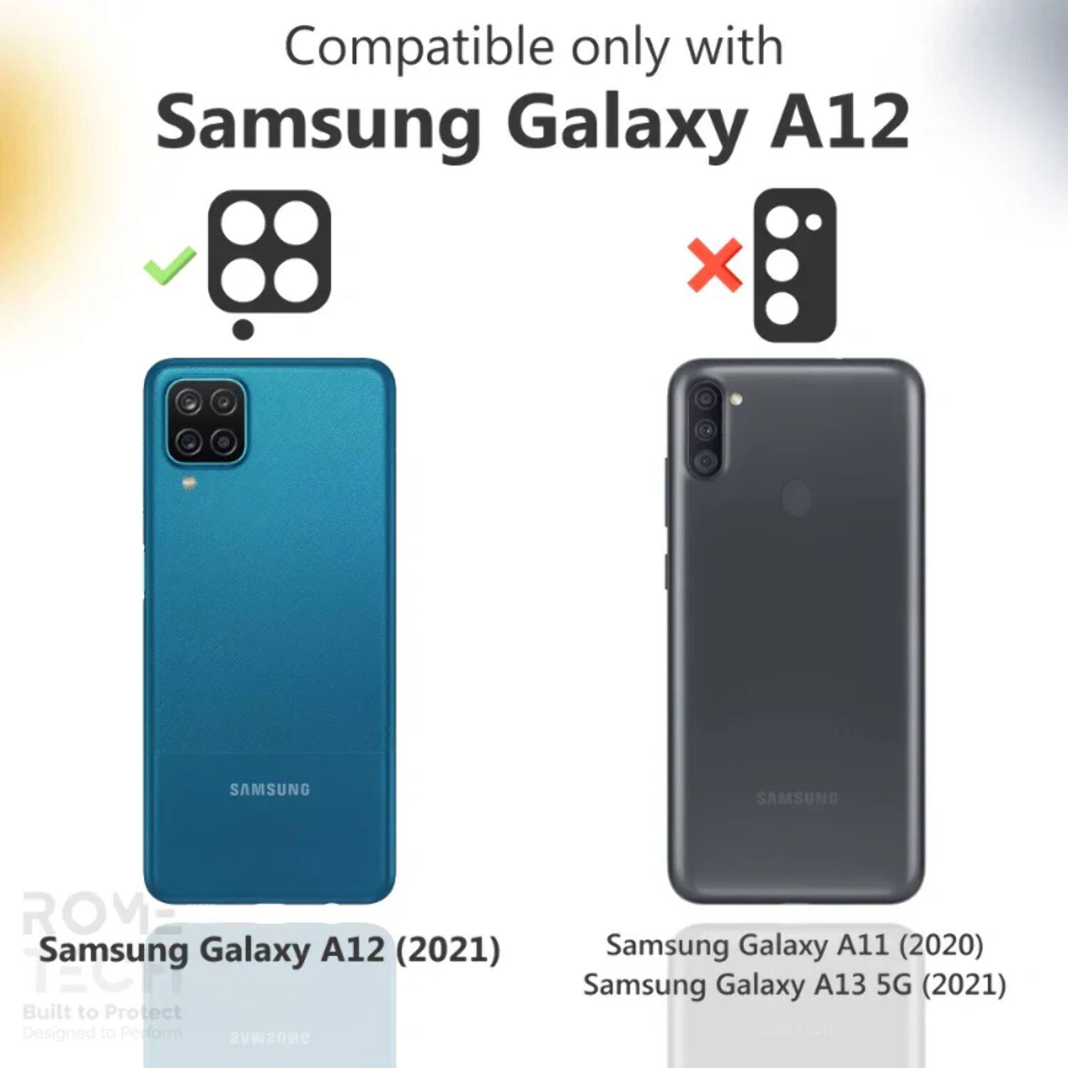 Compatible only with Samsung Galaxy A12

SAMSUNG

Samsung Galaxy A12 (2021)

Built to Protect
Designed to Perform

SAMSUNG

Samsung Galaxy A11 (2020)
Samsung Galaxy A13 5G (2021)