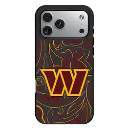 Keyscaper - NFL - Washington Commanders Paisley Bump Case with 8.2ft Drop Protection - 16 Pro Max - Black