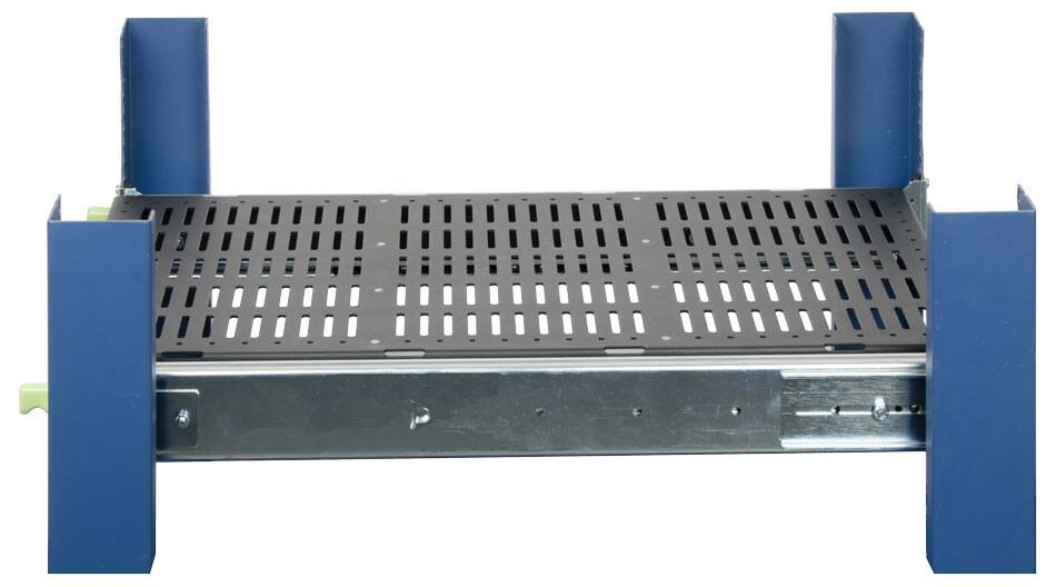 Alt View 10. RackSolutions - RackSolutions 2U Extreme Heavy Duty Sliding Shelf 28in Depth (500 lbs) - Black.
