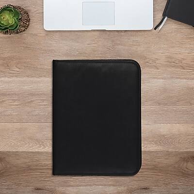 Alt View 4. Samsill - Samsill Professional Vinyl Padfolio with Writing Pad, Black - Black.