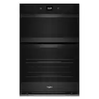 Whirlpool - 6.4 Total Cu. Ft. Combo Wall Oven with Air Fry When Connected - Black - Front_Zoom