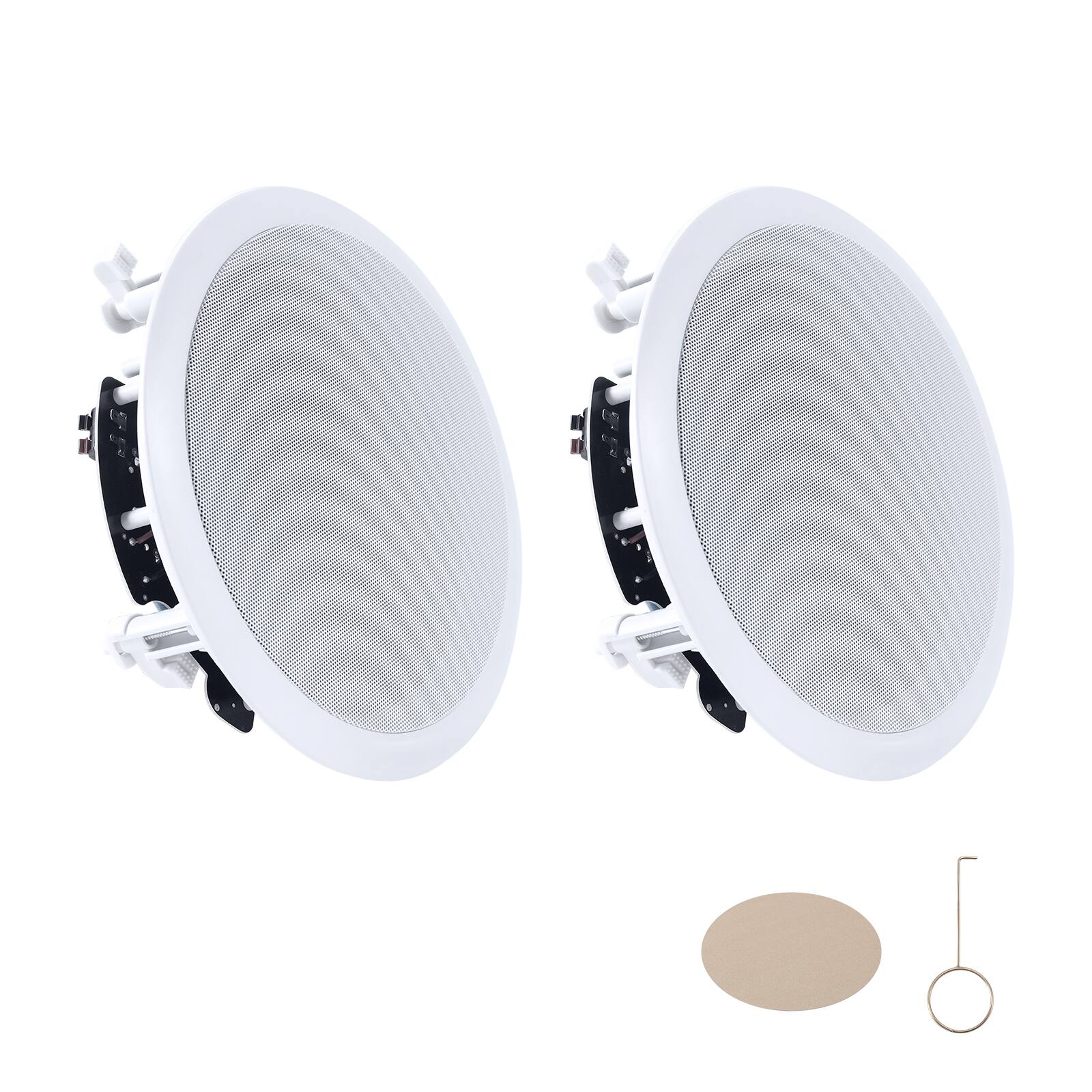 Alt View 5. VEVOR - In Ceiling Speakers, 8", In-Ceiling & In-Wall Speaker System, Hi-Fi Sound, 150W Peak, 2-Way Flush Mount Speakers - White;Black.