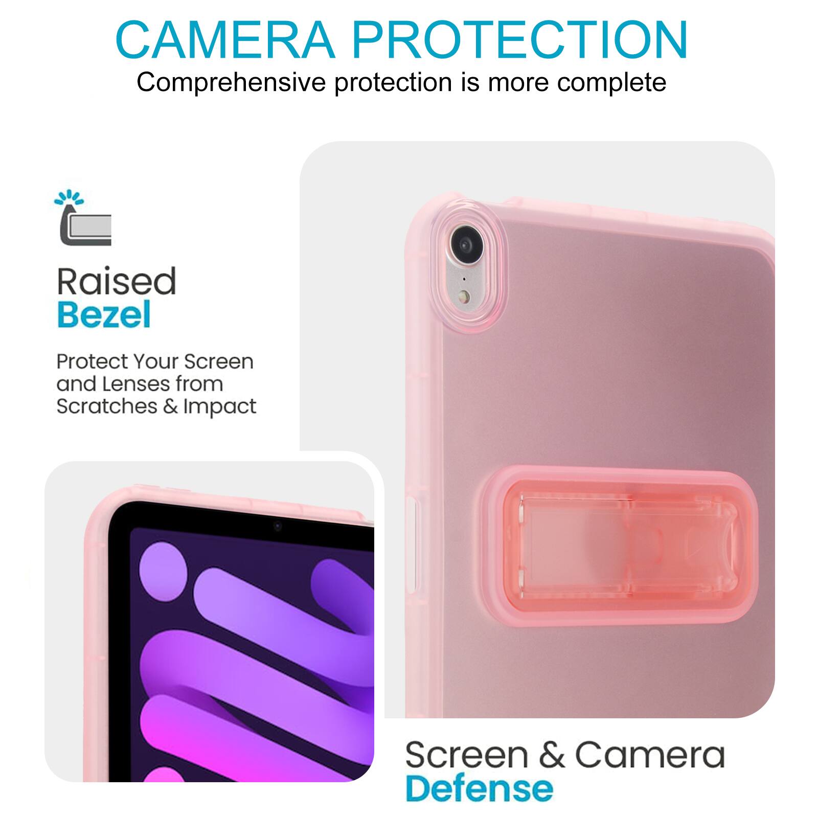 CAMERA PROTECTION  
Comprehensive protection is more complete  

Raised Bezel  
Protect Your Screen and Lenses from Scratches & Impact  

Screen & Camera Defense