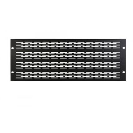 Front. On Stage Stands - On-Stage Vented Rack Panel, 4U (RPV4000) - Black.
