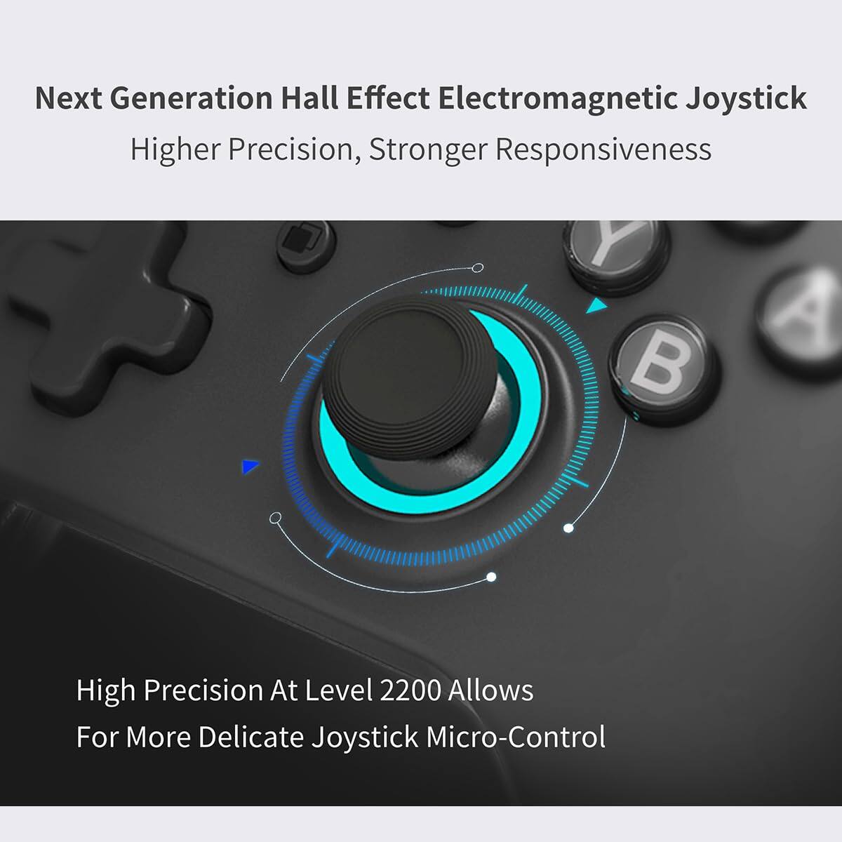 Next Generation Hall Effect Electromagnetic Joystick  
Higher Precision, Stronger Responsiveness  

High Precision At Level 2200 Allows For More Delicate Joystick Micro-Control