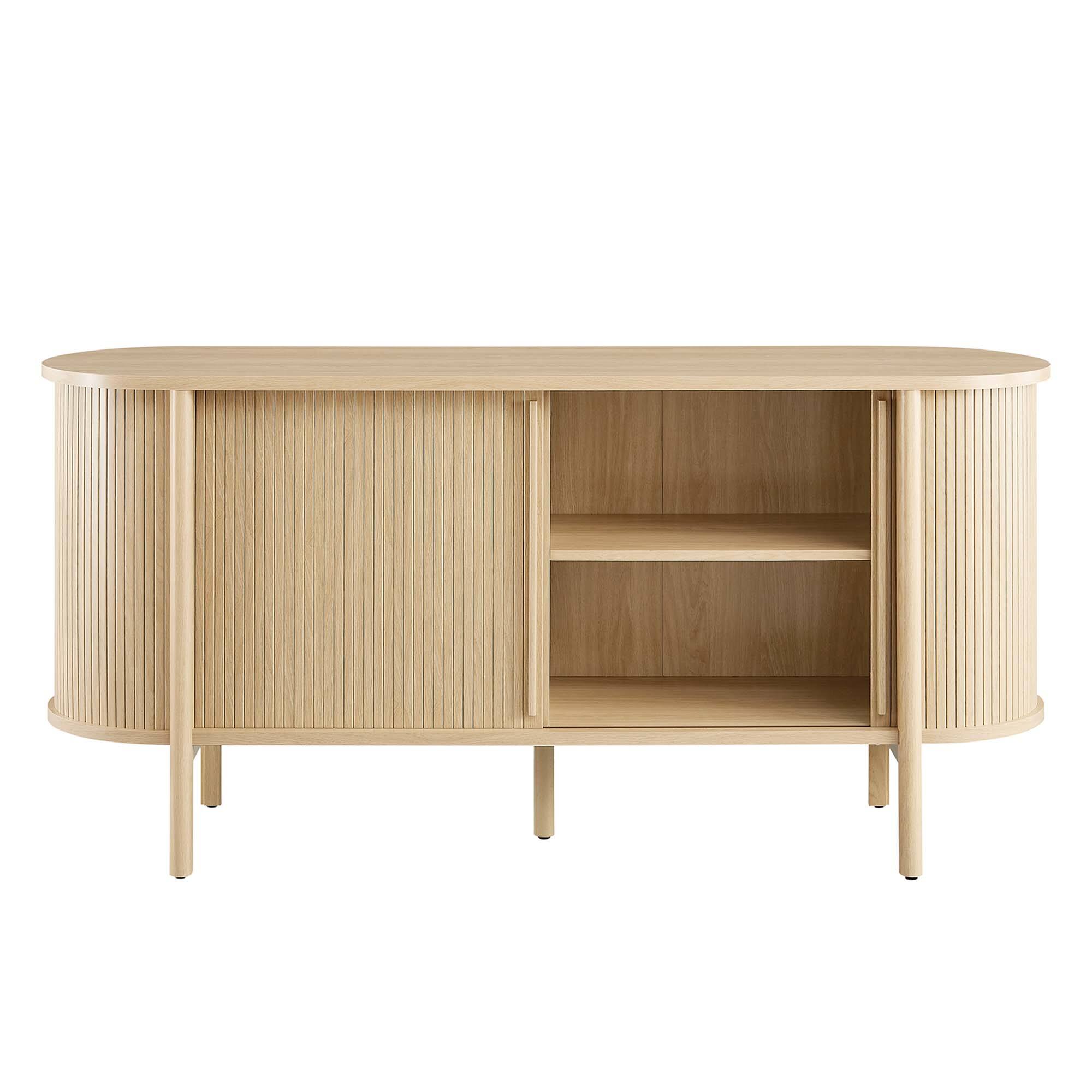Alt View 6. Modway - Cadence 63" Curved Sideboard by Modway - Oak.