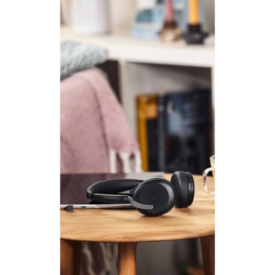 Alt View 3. Jabra - Jabra Evolve2 65 Flex Headset - Stereo - Wireless - Bluetooth - 98.4 ft - 20 Hz to 20 kHz - On-ear - Binaural - Blue.