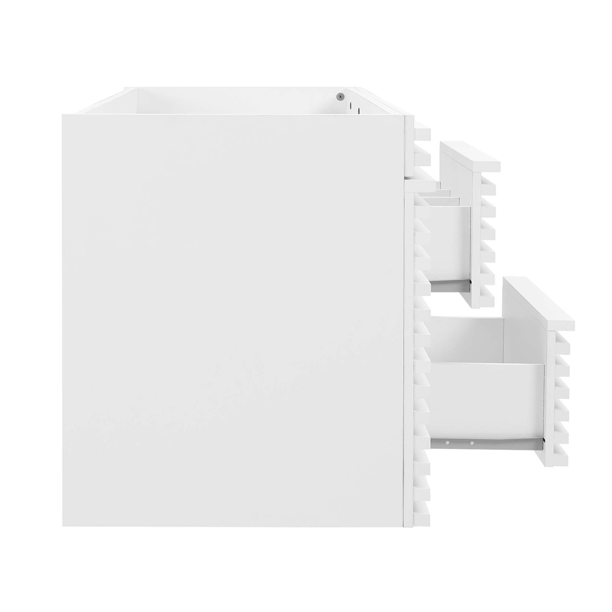 Alt View 2. Modway - Render 48" Wall-Mount Bathroom Cabinet Basin Not Included by Modway - White.