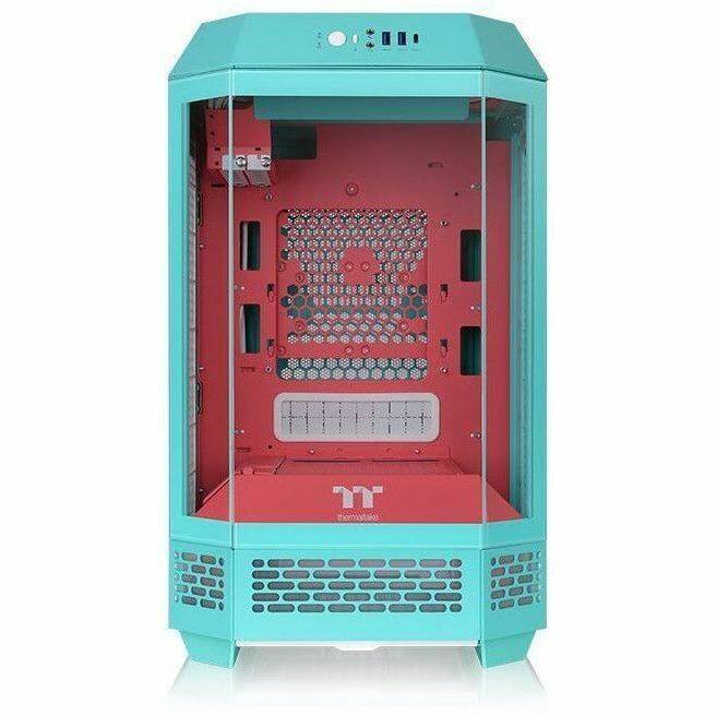 Alt View 7. Thermaltake - Thermaltake Tower 250 mITX; 2x120mm Fans; 360mm Rad; 360mm GPU; Dual Chamber; Mint Strawberry - Mint Strawberry.