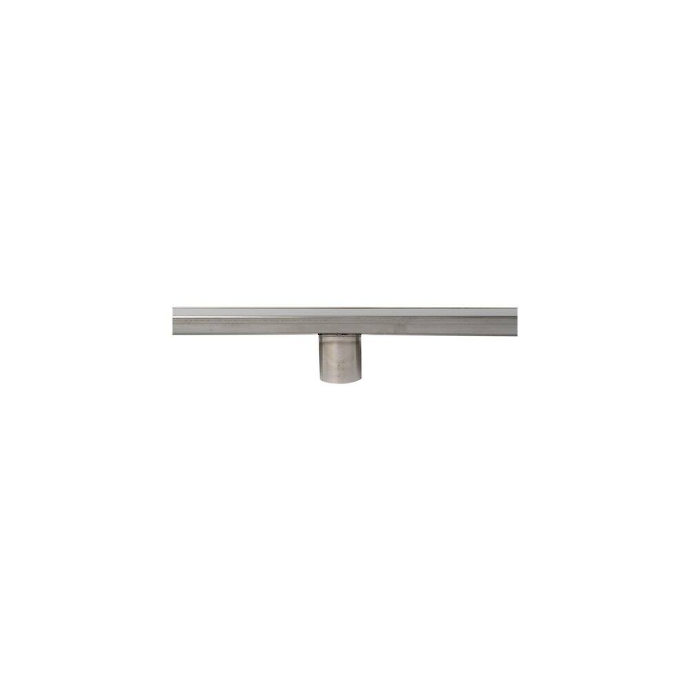 Alt View 1. Alfi - 59" Brushed Stainless Steel Linear Shower Drain with Solid Cover - Silver.