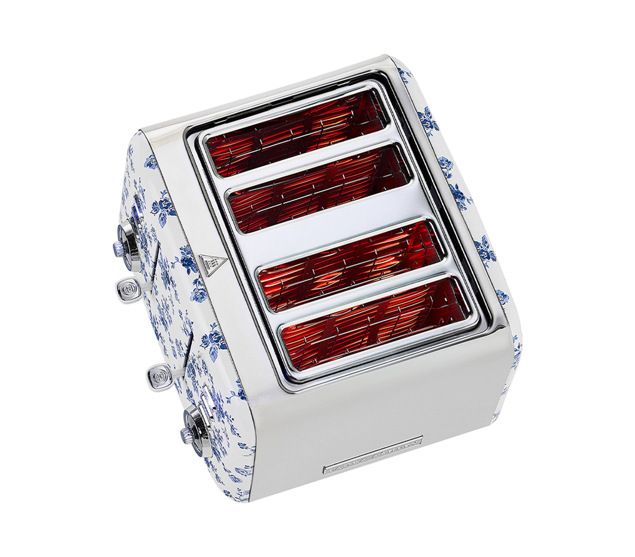 Alt View 7. Laura Ashley - 4-Slice Toaster - China Rose.